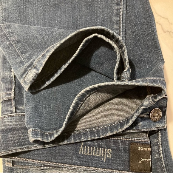 7 FOR  ALL MANKIND Sz 29 Slimmy Straight Leg Slim Fit Mid-Wash Jeans - Picture 10 of 10